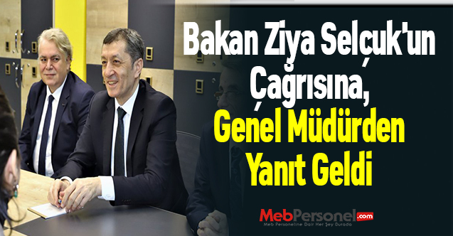Bakan Ziya Selçuk'un Çağrısına, Genel Müdürden Yanıt Geldi