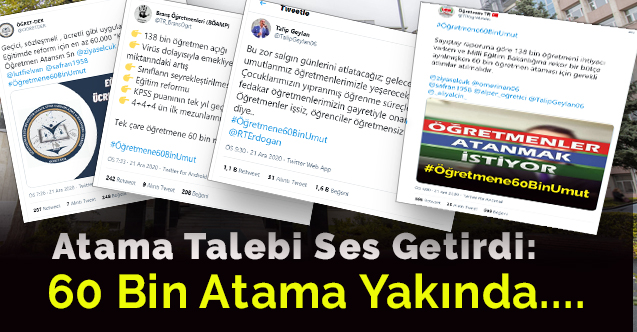 Öğretmen atamaları talebi ses getirdi: 60 bin atama yakında....
