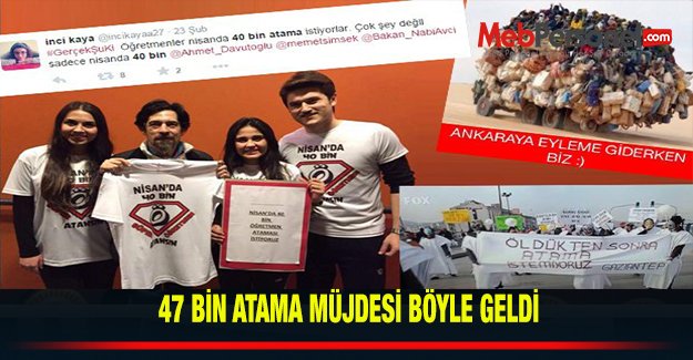47 bin atama müjdesi böyle geldi