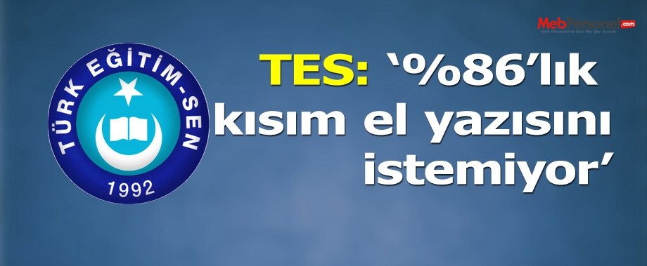 Koncuk: %86 el yazısının kaldırılmasını istiyor