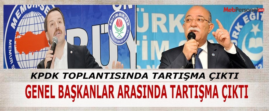 KPDK'nda İsmail Koncuk ile Ali Yalçın arasında tartışma çıktı.