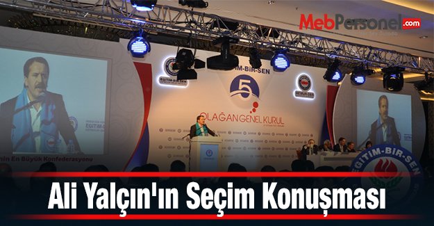 Ali Yalçın'ın Seçim Konuşması