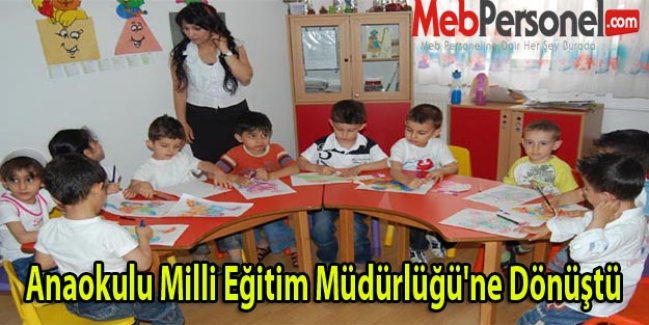 Anaokulu Milli Eğitim Müdürlüğü'ne Dönüştü