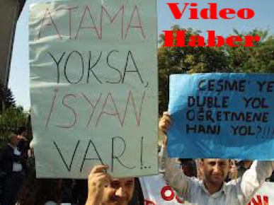 Ataması yapılmayan öğretmenler bu kez de davullu eylem yaptı.