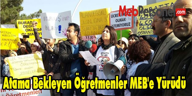 Atama Bekleyen Öğretmenler MEB'e Yürüdü
