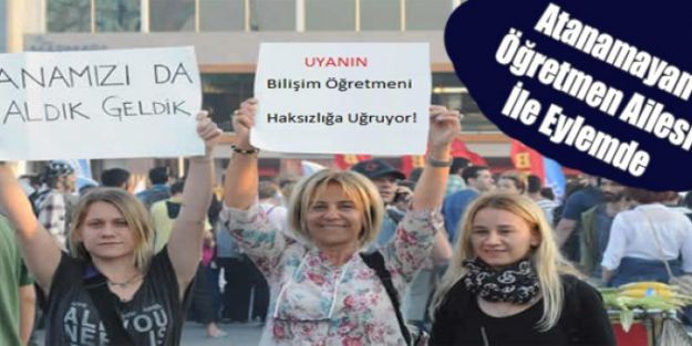Atanamayan Öğretmen Ailesi İle Eylemde