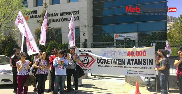 Atanamayan Öğretmenler ÖSYM Önünde Eylem Yaptı