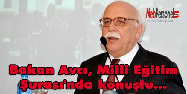 Avcı, Milli Eğitim Şurası'nda konuştu...