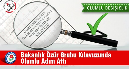Bakanlık Özür Grubu Kılavuzunda Olumlu Adım Attı