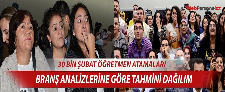 Öğretmen Atamaları Tahmini Branş Dağılımı