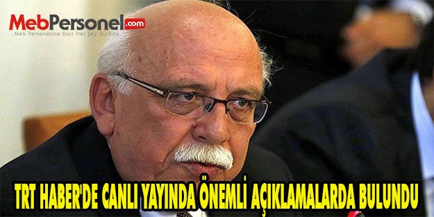 BAKAN AVCI, TRT HABER'DE CANLI YAYINDA ÖNEMLİ AÇIKLAMALARDA BULUNDU