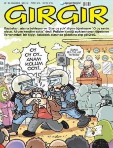 Başbakan’a ‘oy yok’ diyen öğretmen Gırgır’a kapak oldu