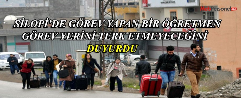 Şırnak'ı Terk Etmeyen Bir Öğretmen Var