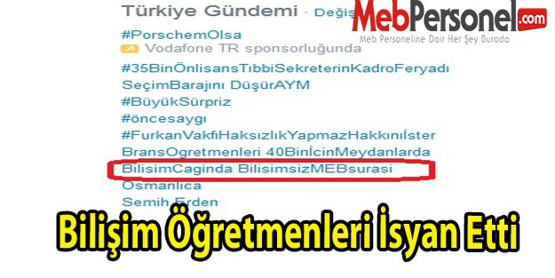 Bilişim Öğretmenleri İsyan Etti