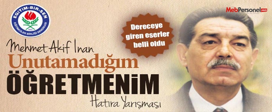 "Unutamadığım Öğretmenim" hatıra yarışmasında dereceye giren eserler belli oldu