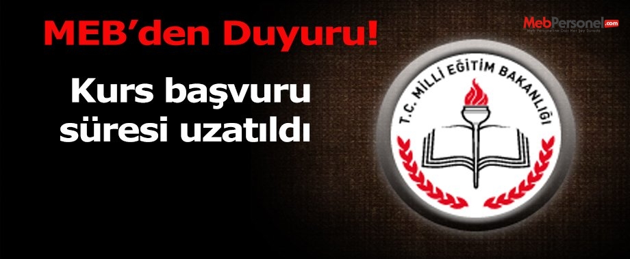 Yetiştirme kursları başvuru süresi uzatıldı