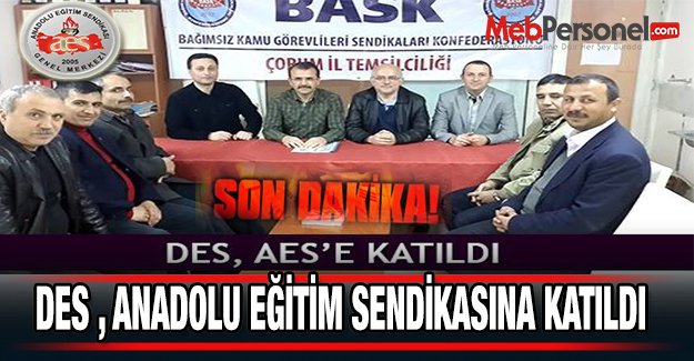 Demokrat Eğitimciler Sendikası Anadolu Eğitim Sendikasına Katıldı