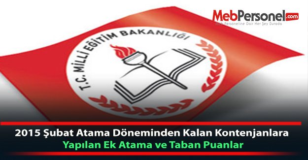 Ek Öğretmen Ataması Sonucu Oluşan Taban Puanlar