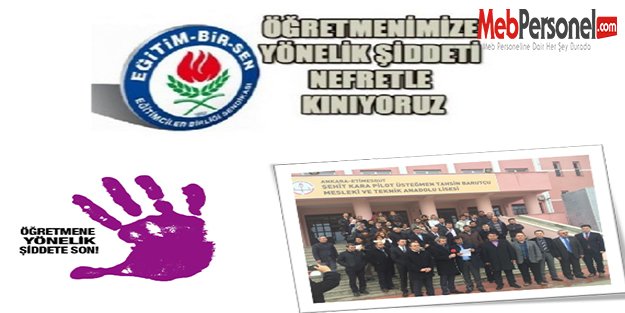 EBS; Öğretmene Yapılan Şiddeti Kınıyoruz
