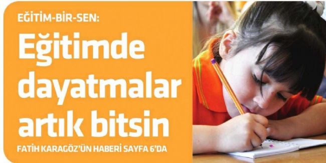 Eğitimde dayatmalar Artık bitsin