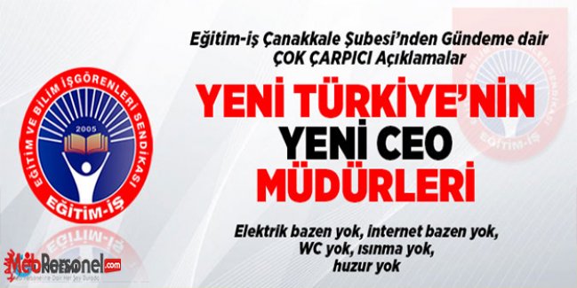 Eğitim-iş'ten Gündeme Dair Çok Çarpıcı Açıklamalar
