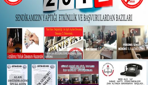 Eğitim Söz Sen'den 2012 Yılında Yaptığı etkinlikler dosyası