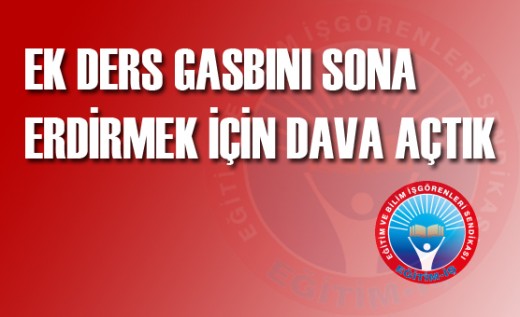 EK DERSE DAVA AÇILDI