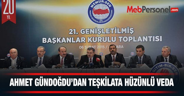 Gündoğdu'dan Teşkilata Hüzünlü Veda