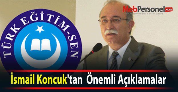 İsmail Koncuk'tan  Önemli Açıklamalar