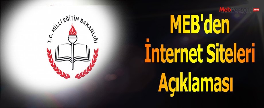 MEB'den İnternet Siteleri Açıklaması