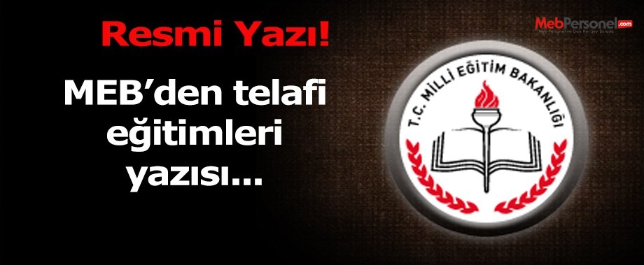 MEB'den telafi eğitimleri yazısı