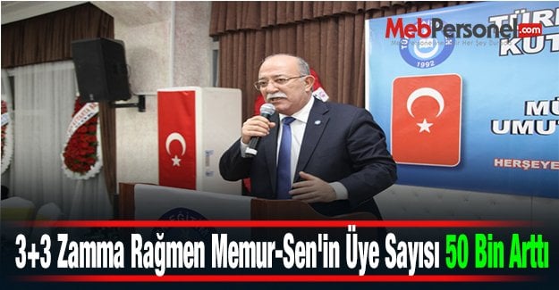 Koncuk: ''3+3 Zamma Rağmen Memur-Sen'in Üye Sayısı 50 Bin Arttı''