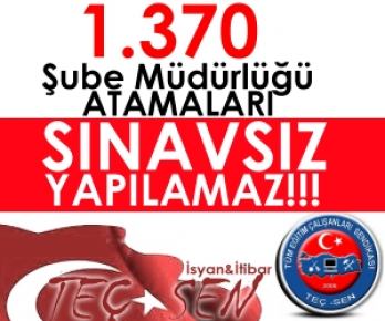 MEB Şube Müdürlüğüne Sınavsız Atama Yapamaz