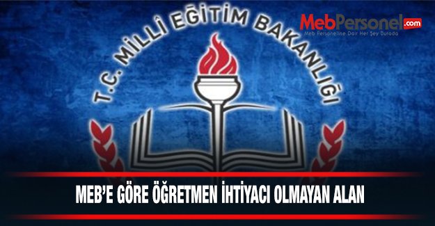 MEB’e Göre Öğretmen İhtiyacı Olmayan Alan