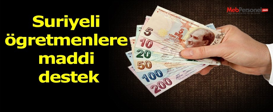 Suriyeli ögretmenlere maddi destek