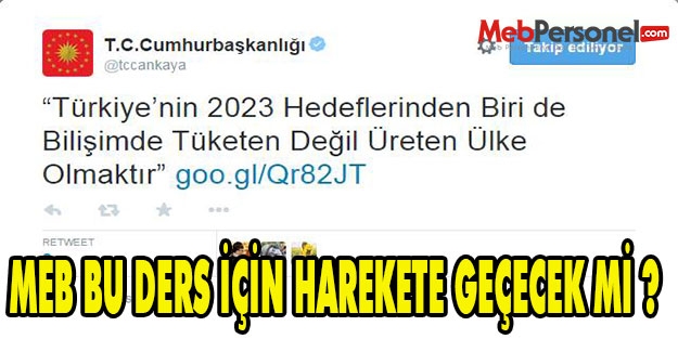 MEB BU DERS İÇİN HAREKETE GEÇECEK Mİ ?