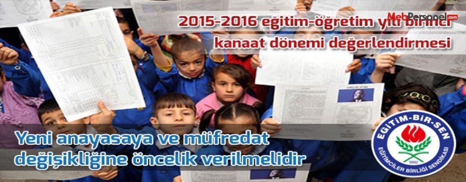Yeni anayasaya ve müfredat değişikliğine öncelik verilmelidir