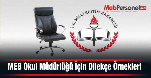 MEB Okul Müdürlüğü İçin Dilekçe Örnekleri