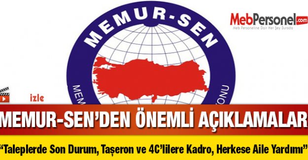 Memur-Sen Taleplerinde Son Gelişmeler
