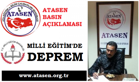 MİLLİ EĞİTİM’DE DEPREM