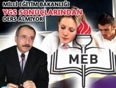 MİLLİ EĞİTİM BAKANLIĞI YGS SONUÇLARINDAN DERS ALMIYOR