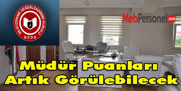 Müdür Puanları Artık Görülebilecek