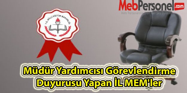 Müdür Yardımcısı Görevlendirme Duyurusu