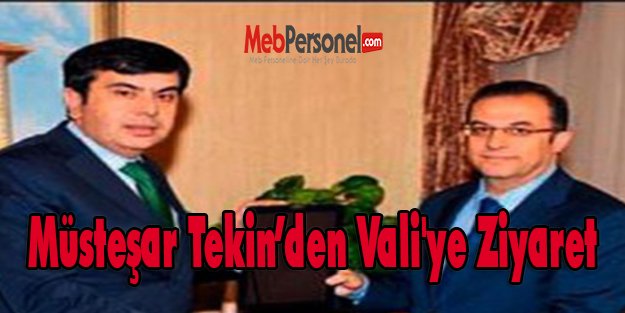 Müsteşar Tekin’den Vali'ye Ziyaret