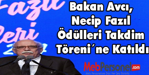 Nabi  Avcı, Necip Fazıl Ödülleri Takdim Töreni'ne Katıldı