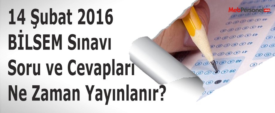 BİLSEM sınav soruları ve cevap anahtarı
