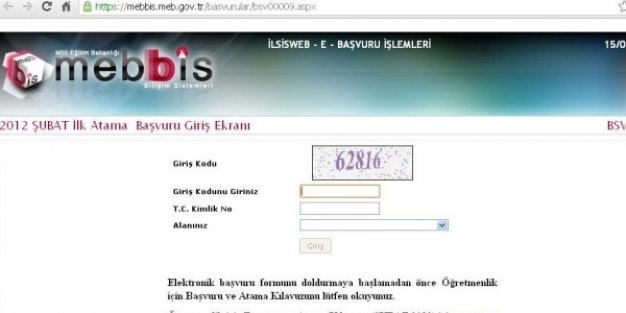 Öğretmen atamaları başvuru ekranı saat 9:00'da açılacak