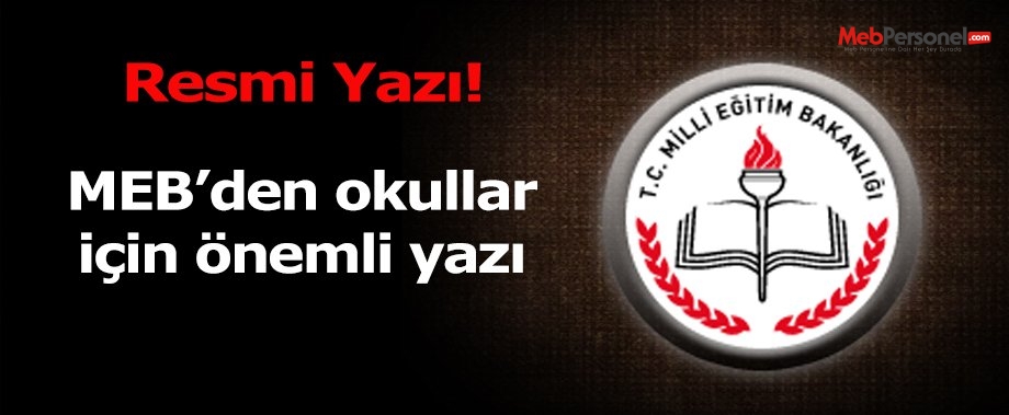 MEB'den Okul/Kurum Taşınır Talepleri Yazısı