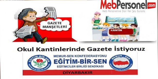 Okul Kantinlerinde Gazete İstiyoruz.