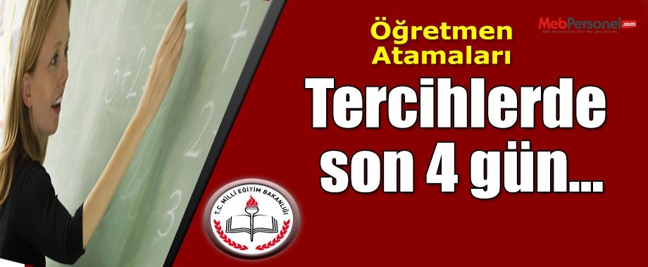 Öğretmen atama başvuruları için son 4 gün!